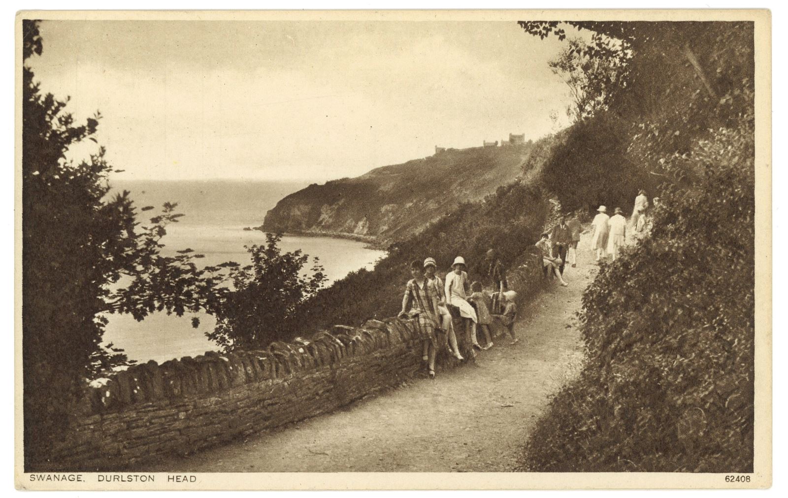 1920s walkers on the coast path