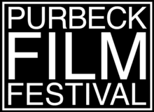 Purbeck Film Festival logo. White text on a black background