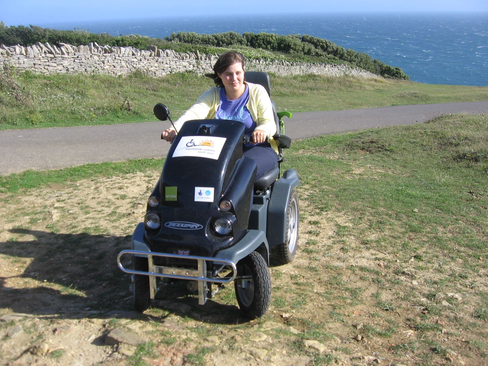 Lady on Tramper mobility buggy