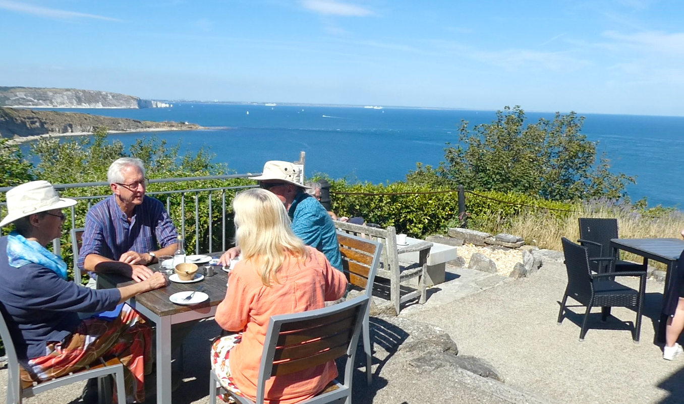 Eating with a fantastic view