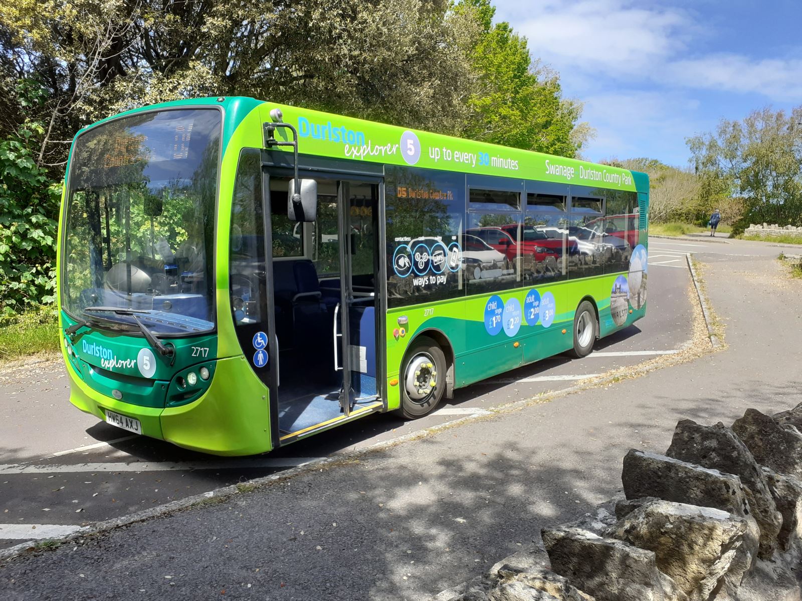 Durlston Bus at Bus Stop