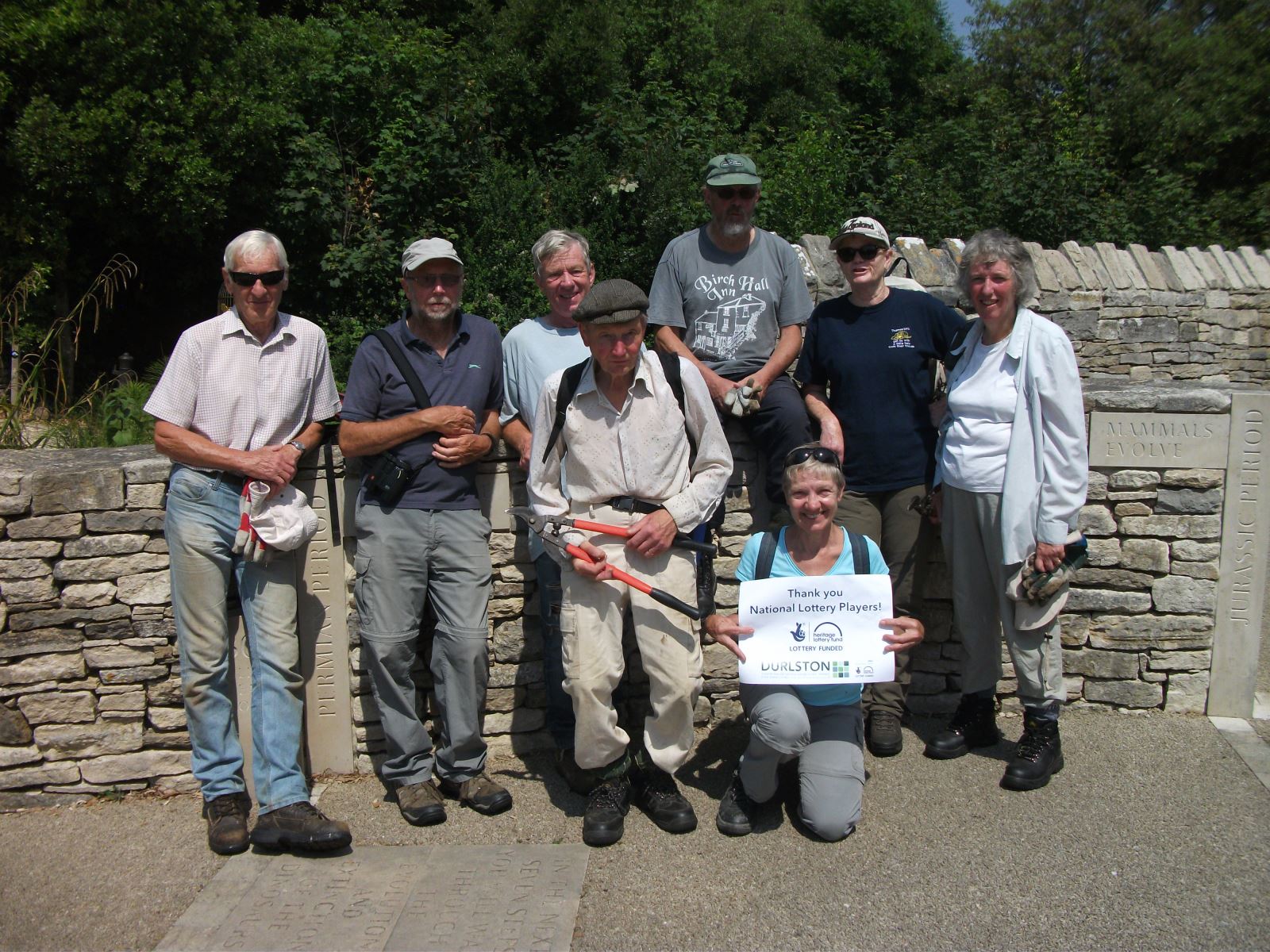 Volunteers celebrating Lottery success