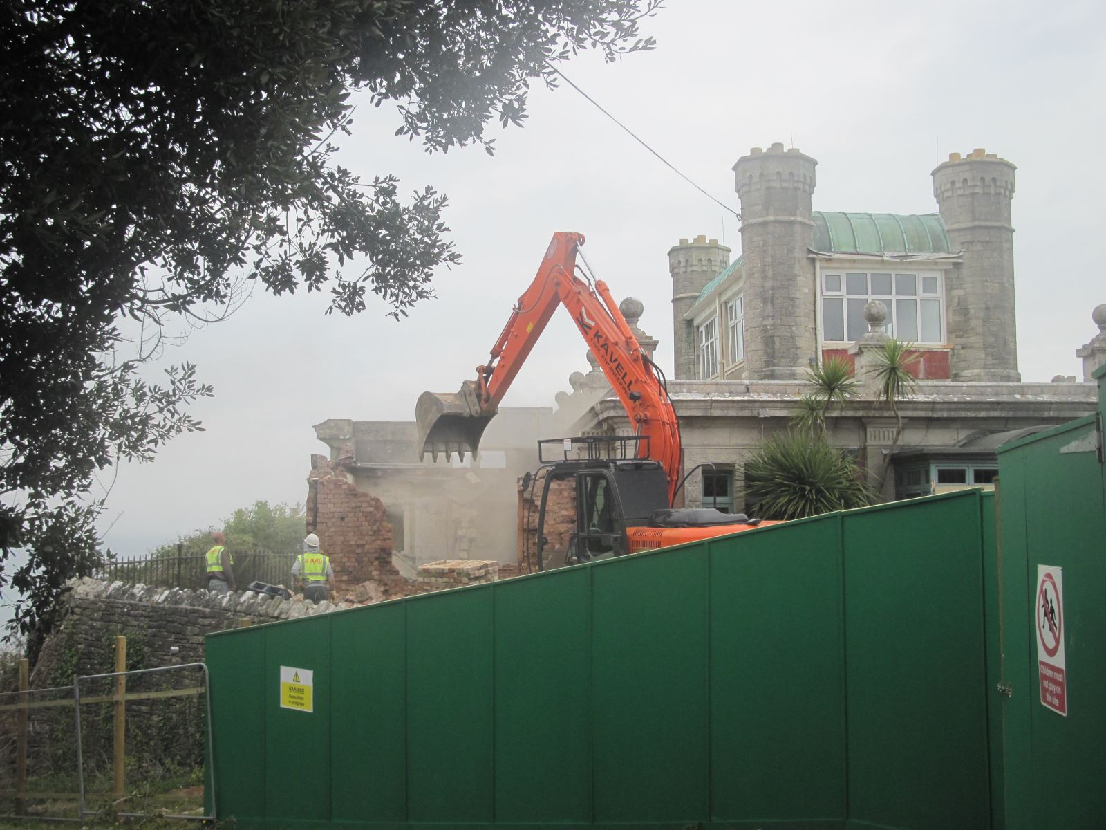 Durlston Castle under renovation